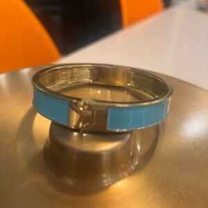 Gold and Blue Enamel Bracelet